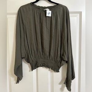 Mustard Seed Olive Green blouse‎